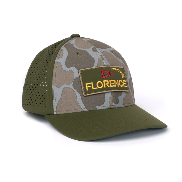 Old School Camo Script Hat Tan Camo