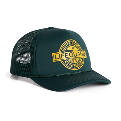 Color:Dark Emerald-Florence North Shore LIfeguard Association Foam Trucker Hat