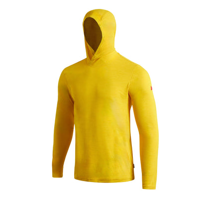 Color:Yellow-Florence Airtex Long Sleeve Hooded Shirt