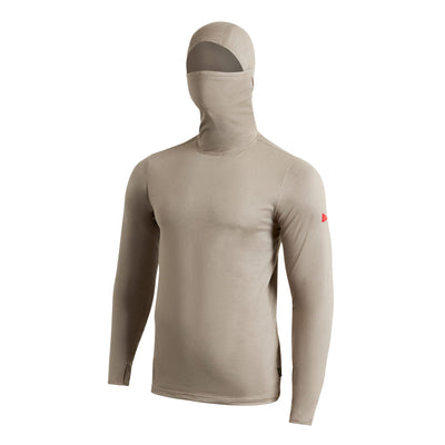 Color:Heather Vintage Khaki-Florence Adapt Long Sleeve Balaclava UPF Shirt