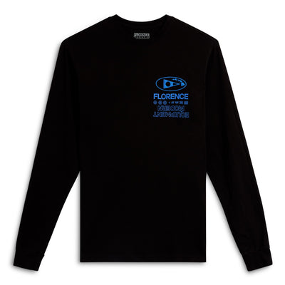 Color:Black-Florence Decal Long Sleeve T-Shirt