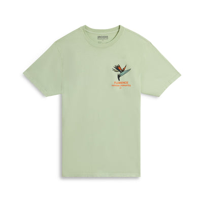 Color:Light Olive-Florence Birds of Paradise T-Shirt