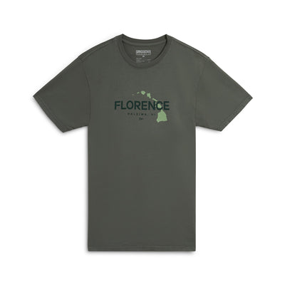 Color:Dark Sage-Florence Haleiwa Logo T-Shirt